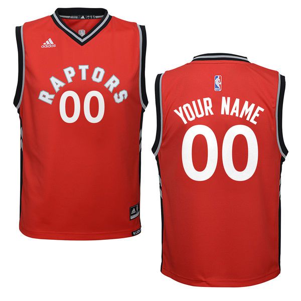 Youth Toronto Raptors Adidas Red Custom Replica Road NBA Jersey